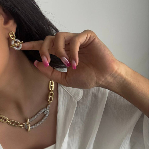 نیم ست هرمس نگین دار sp25-hs-0003